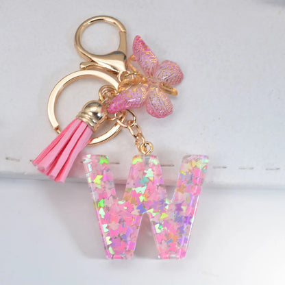 Sweet Simple Style Letter Resin Patchwork Women'S Keychain