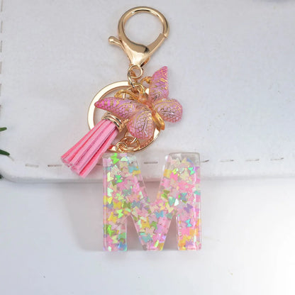 Sweet Simple Style Letter Resin Patchwork Women'S Keychain