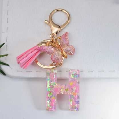 Sweet Simple Style Letter Resin Patchwork Women'S Keychain