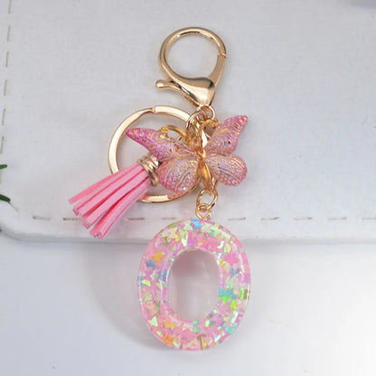 Sweet Simple Style Letter Resin Patchwork Women'S Keychain