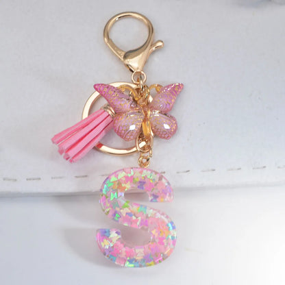 Sweet Simple Style Letter Resin Patchwork Women'S Keychain