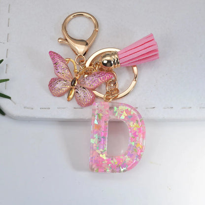 Sweet Simple Style Letter Resin Patchwork Women'S Keychain