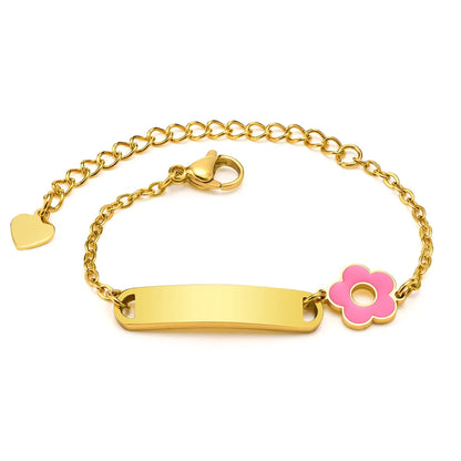 Sweet Simple Style Rainbow Heart Shape Strawberry 201 Stainless Steel Gold Plated Bracelets In Bulk