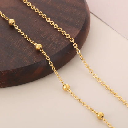 Sweet Simple Style Star Stainless Steel Plating Gold Plated Double Layer Necklaces