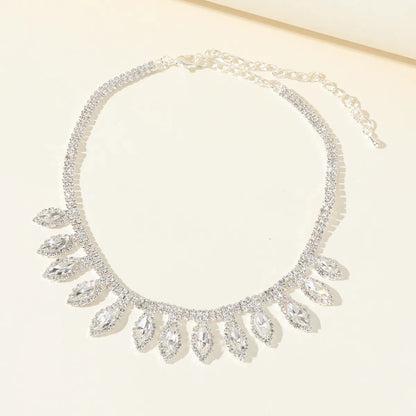 Sweet Solid Color Alloy Women's Earrings Necklace