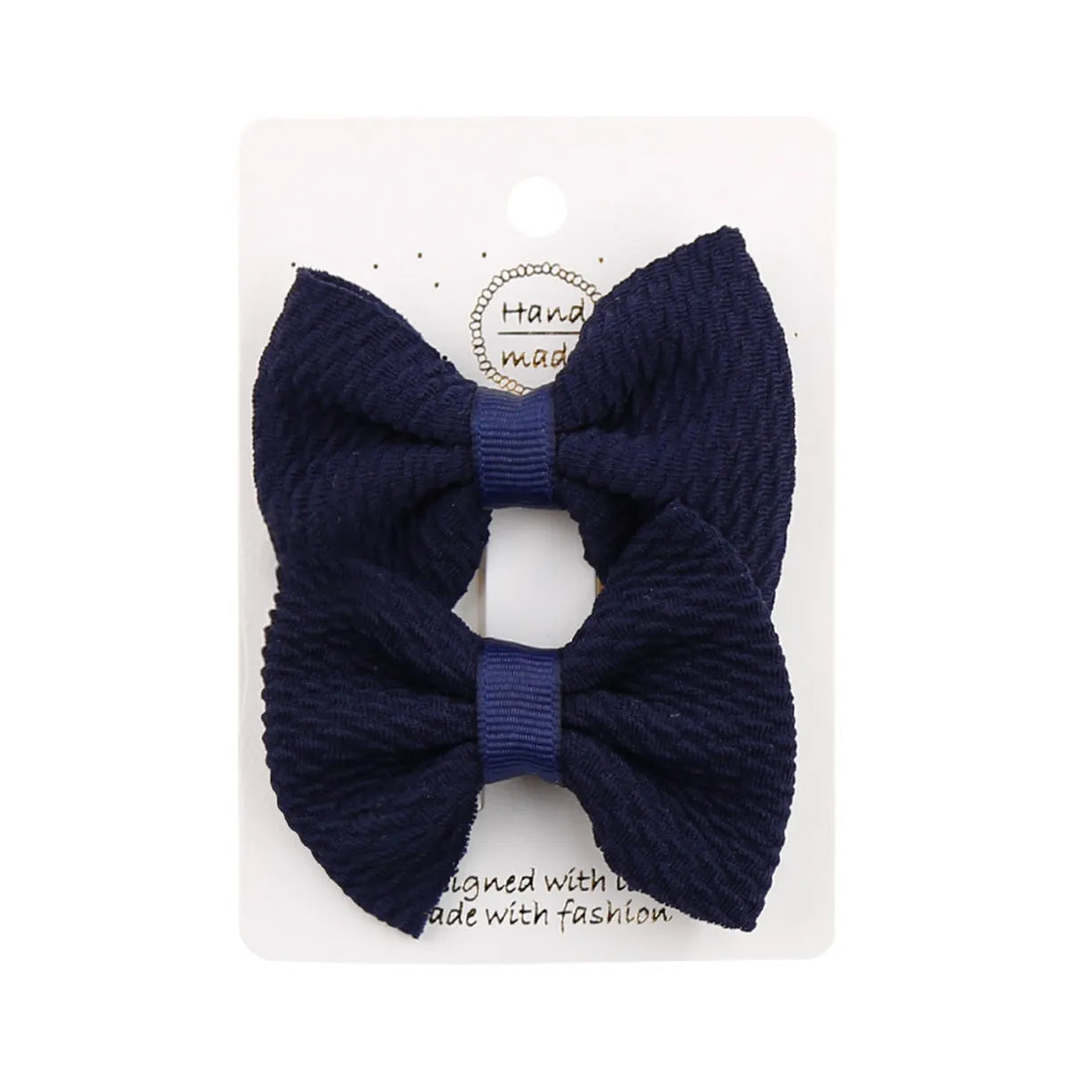 Sweet Solid Color Bow Knot Cloth Hair Clip