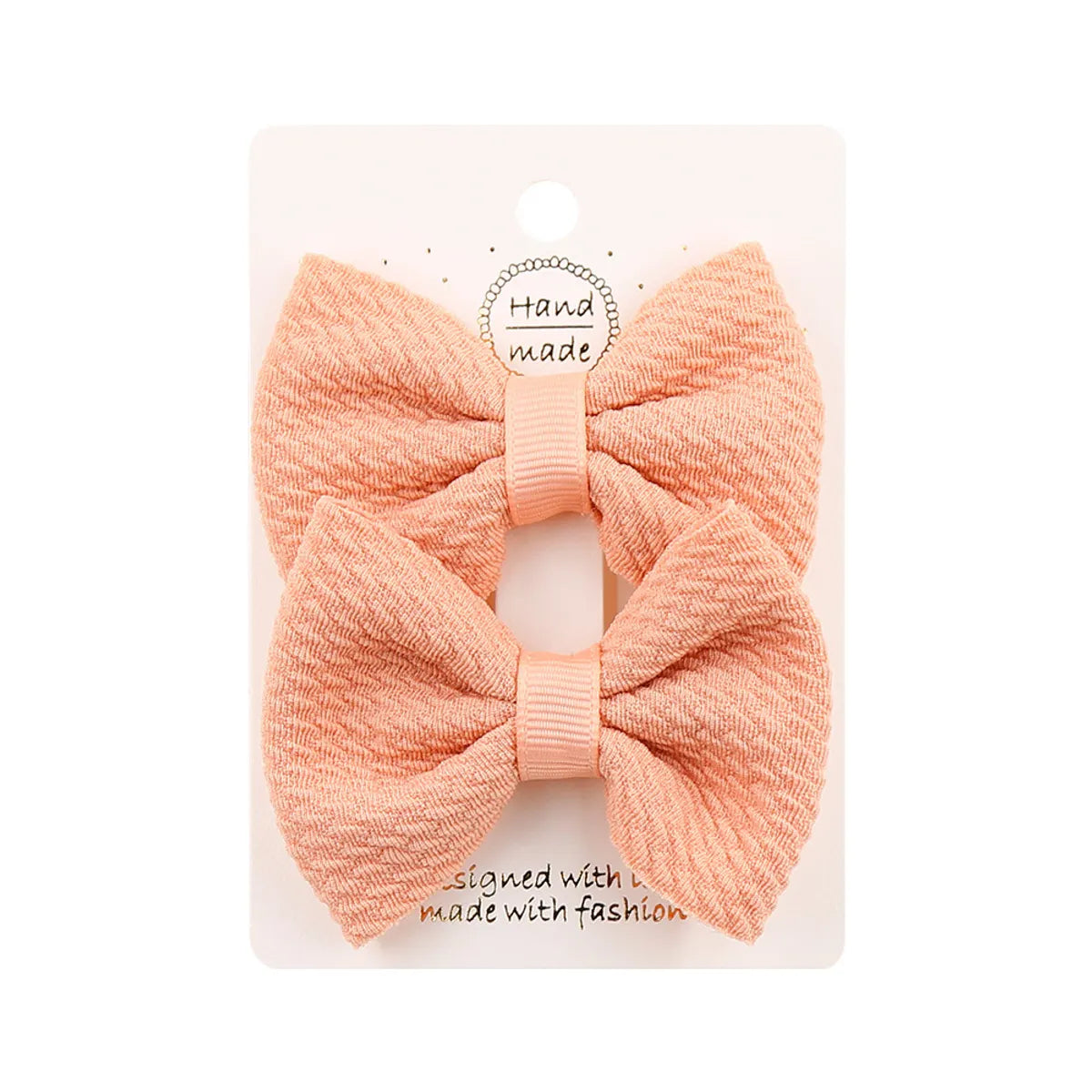 Sweet Solid Color Bow Knot Cloth Hair Clip