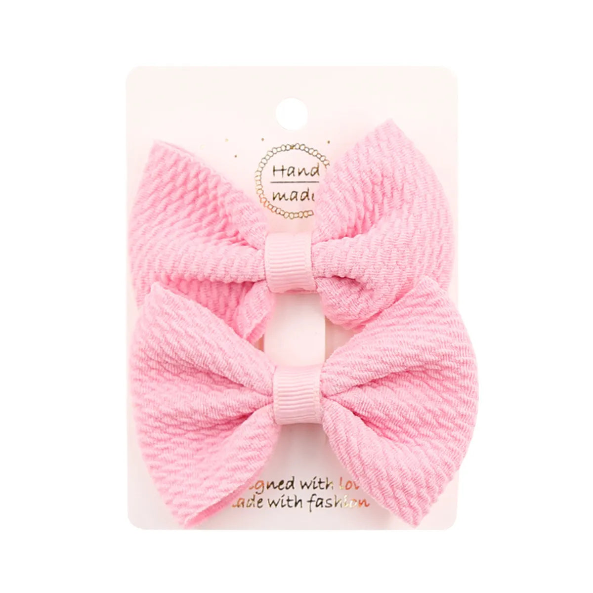 Sweet Solid Color Bow Knot Cloth Hair Clip