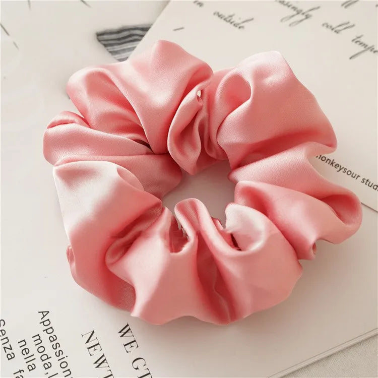 Sweet Solid Color Cloth Handmade Hair Tie