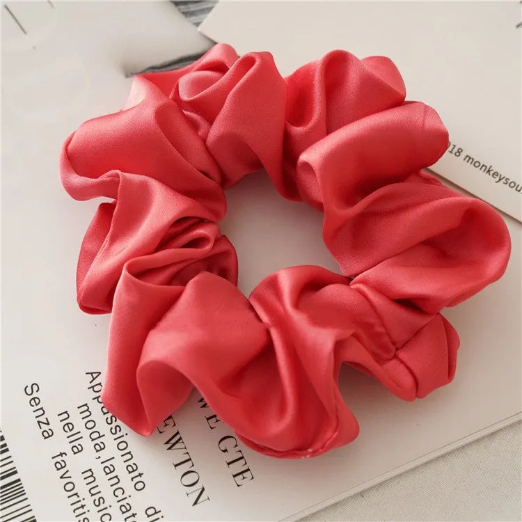 Sweet Solid Color Cloth Handmade Hair Tie