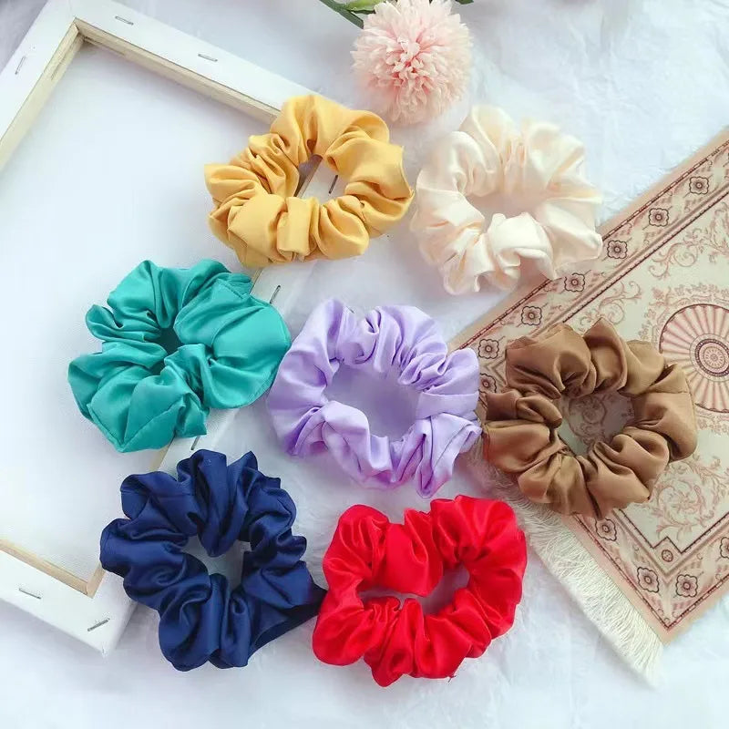 Sweet Solid Color Cloth Handmade Hair Tie