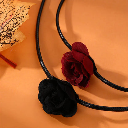 Sweet Solid Color Cloth Three-Dimensional Halloween Women'S Necklace