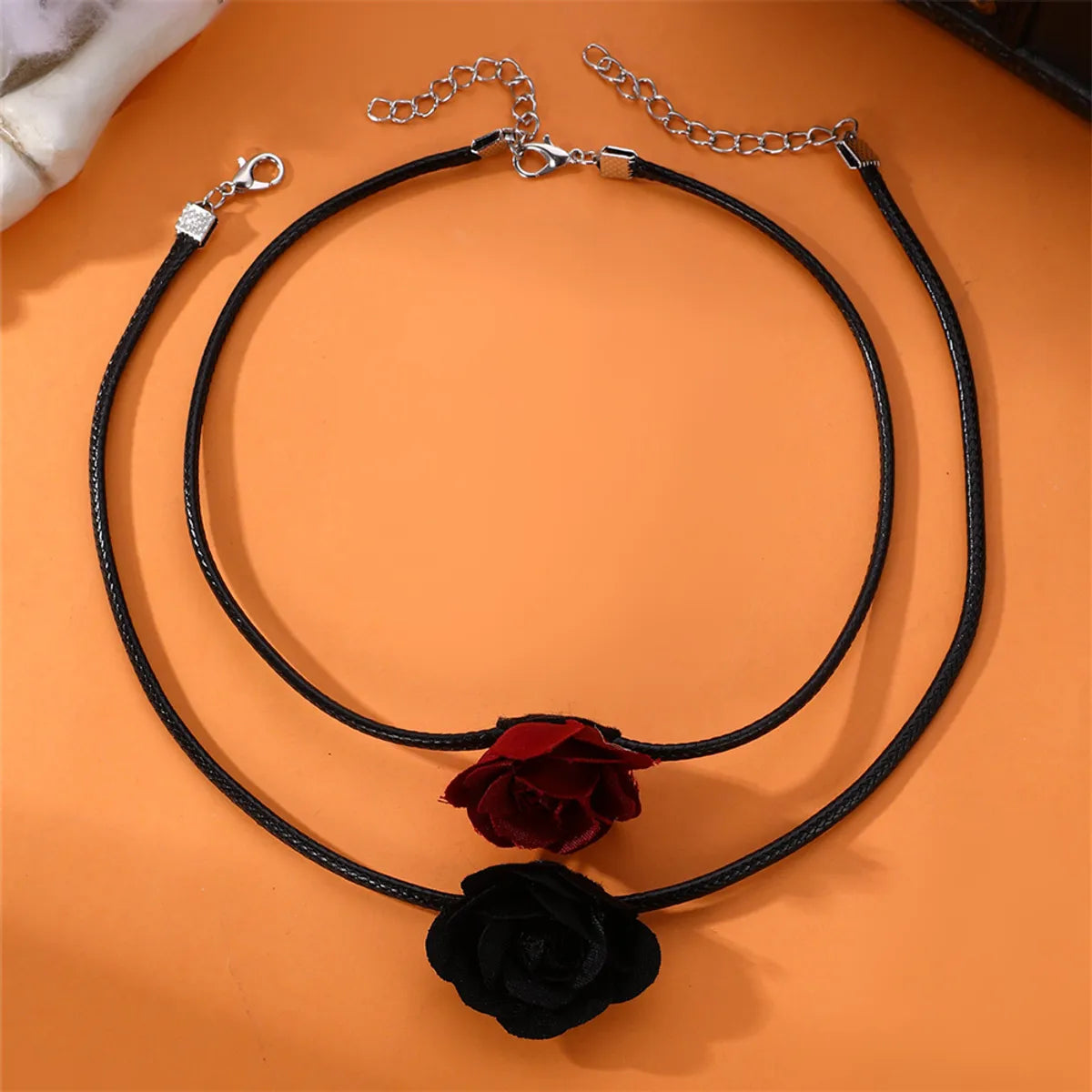 Sweet Solid Color Cloth Three-Dimensional Halloween Women'S Necklace