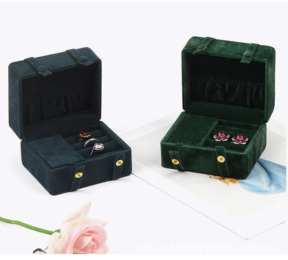 Sweet Solid Color Flannel Jewelry Boxes