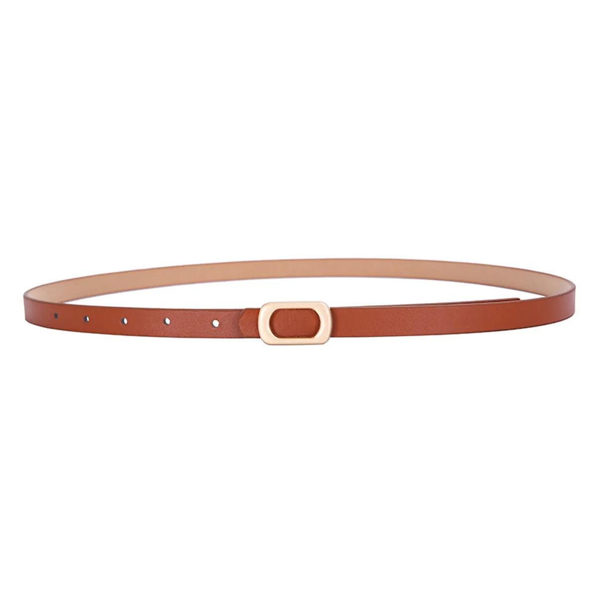 Sweet Solid Color Imitation Leather Alloy Plating Women'S Leather Belts