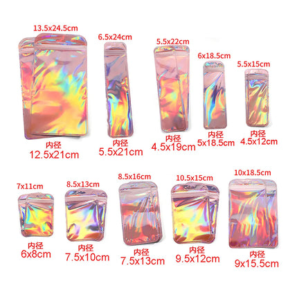 Sweet Solid Color Plastic Printing Jewelry Packaging Bags