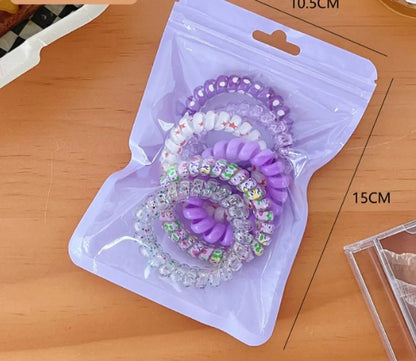 Women'S Sweet Solid Color Plastic Resin Hair Tie