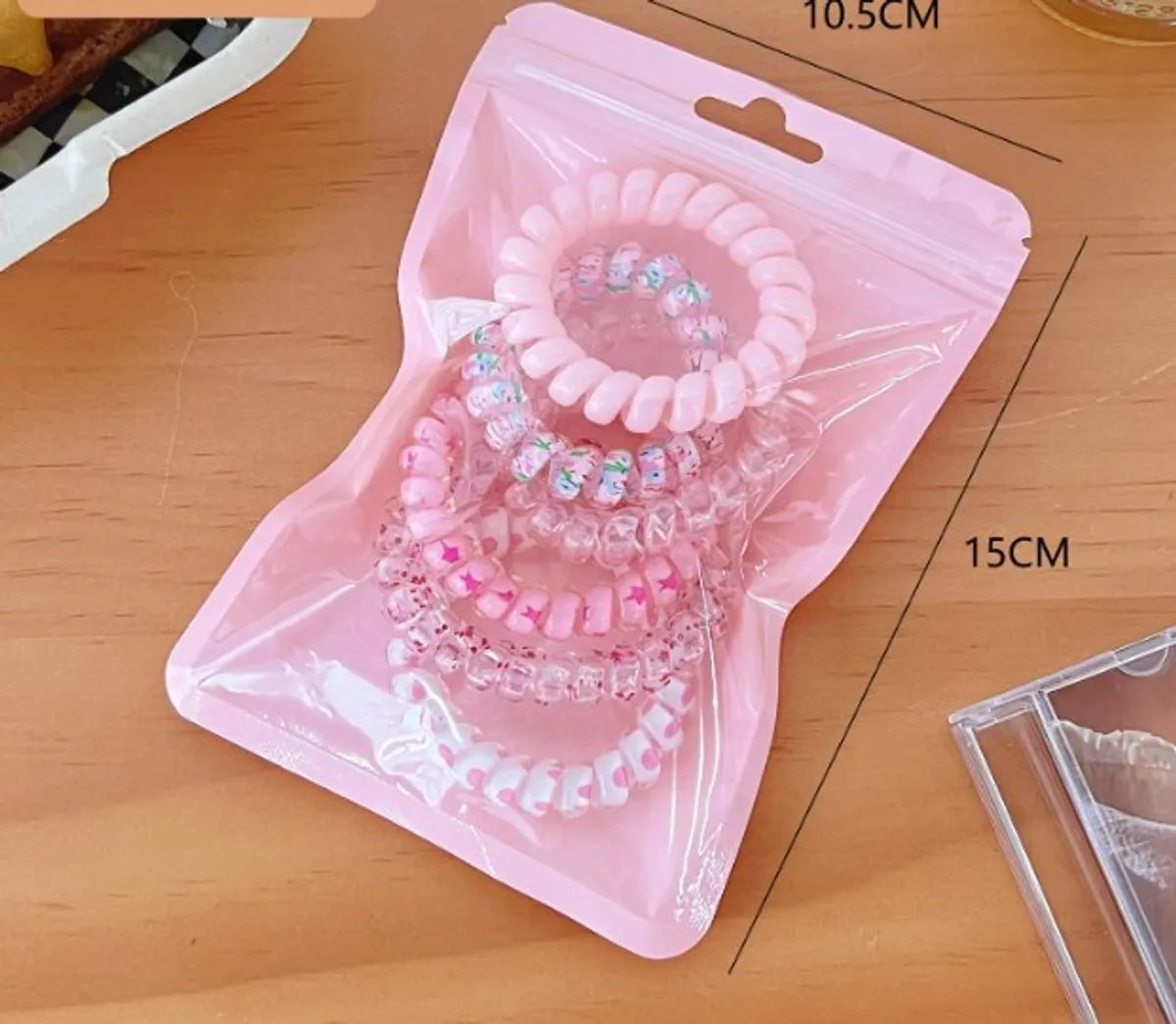 Women'S Sweet Solid Color Plastic Resin Hair Tie