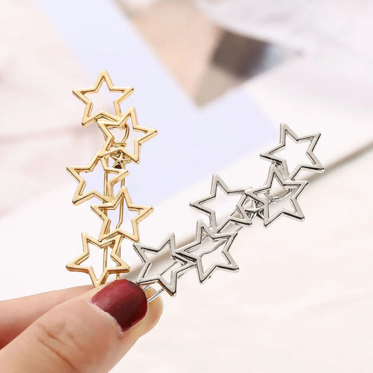 Sweet Star Alloy Plating Hollow Out Hair Clip