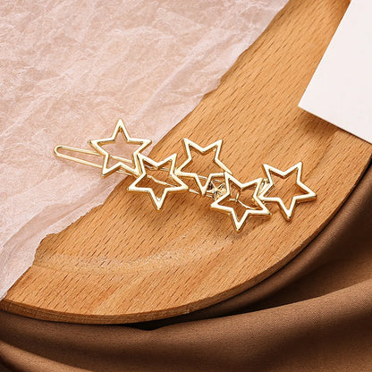 Sweet Star Alloy Plating Hollow Out Hair Clip