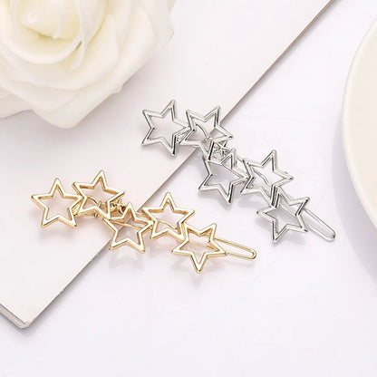 Sweet Star Alloy Plating Hollow Out Hair Clip