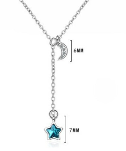 Sweet Star Copper Inlay Zircon Pendant Necklace