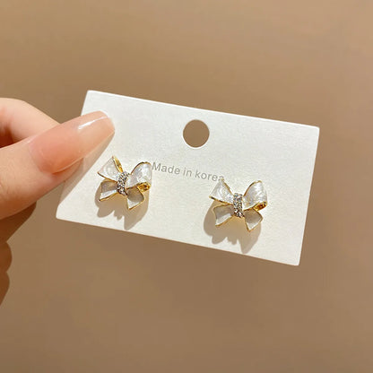 Sweet Streetwear Fruit Heart Shape Flower Alloy Enamel Plating Inlay Artificial Pearls Rhinestones Women'S Drop Earrings