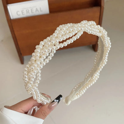 Sweet Twist Imitation Pearl Hair Band