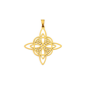 Simple Style Witch Knot Solid Color Stainless Steel Plating Hollow Out Charms