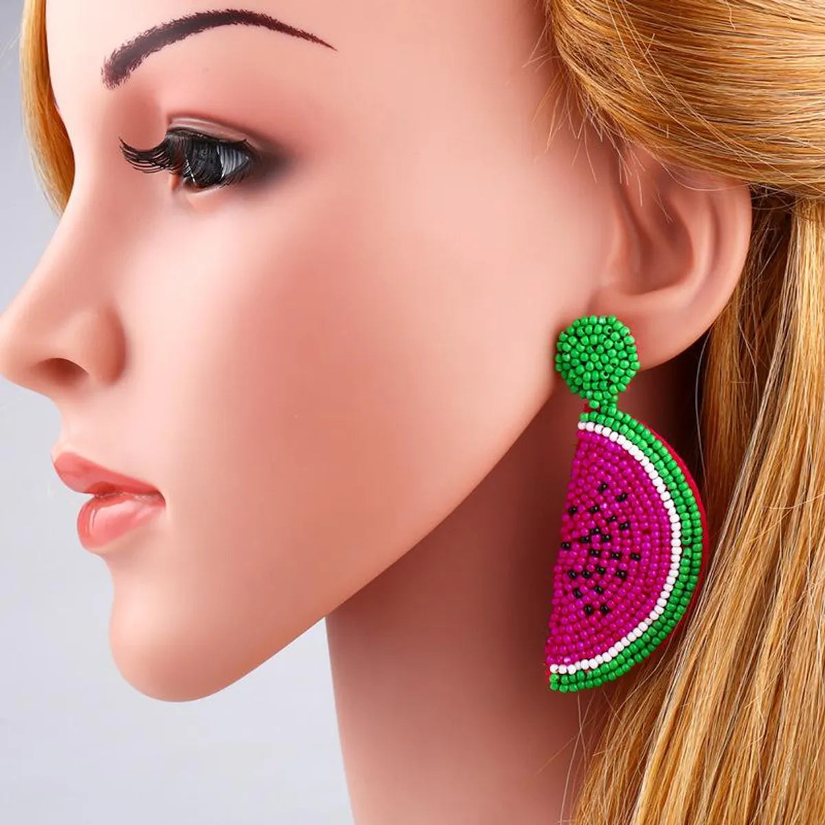 Temperament Fruit Wild Rice Beads Earrings Nhas132583