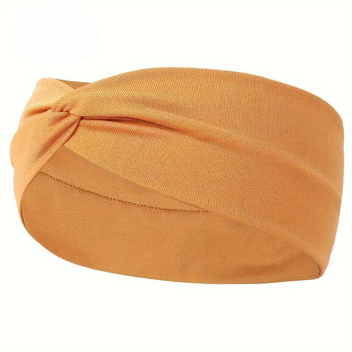 Solid Color Knotted Hair Band Elastic Wide Hair Band Non-Slip Headband For Gym Exercise Yoga