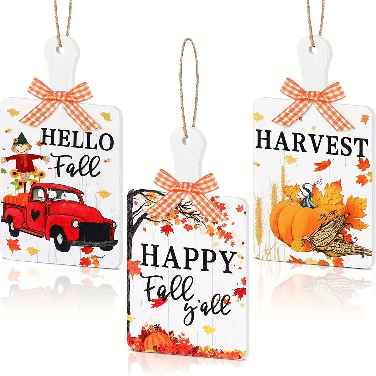 Thanksgiving IG Style Nordic Style Classic Style Pumpkin Letter Car Wood Party Festival Hanging Ornaments