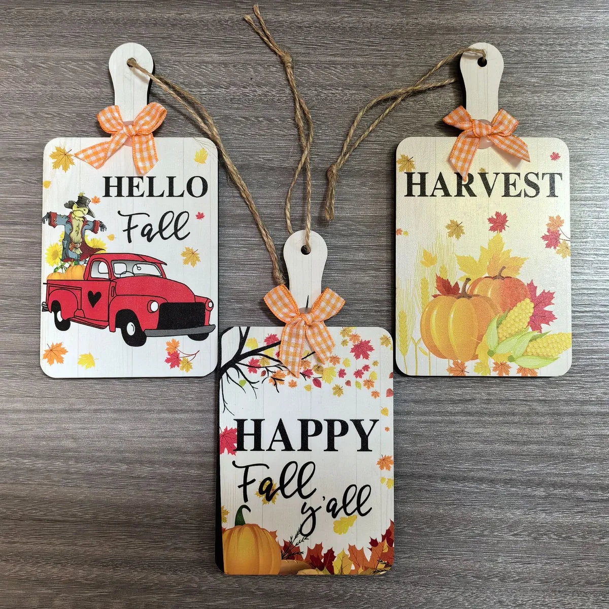 Thanksgiving IG Style Nordic Style Classic Style Pumpkin Letter Car Wood Party Festival Hanging Ornaments