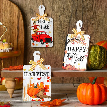 Thanksgiving IG Style Nordic Style Classic Style Pumpkin Letter Car Wood Party Festival Hanging Ornaments