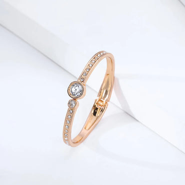 Thin Edge Round Head Diamond Bracelet