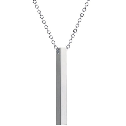 Simple Style Geometric Stainless Steel Titanium Steel Plating Men'S Pendant Necklace