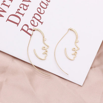 Tide Dating Geometric Exaggerated Personality Face Earrings