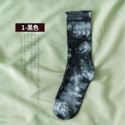 Tie-Dye Socks Street Trend High-Top Socks Cotton Socks Basketball Men Socks Skateboard Color Socks Wholesale Nihaojewelry