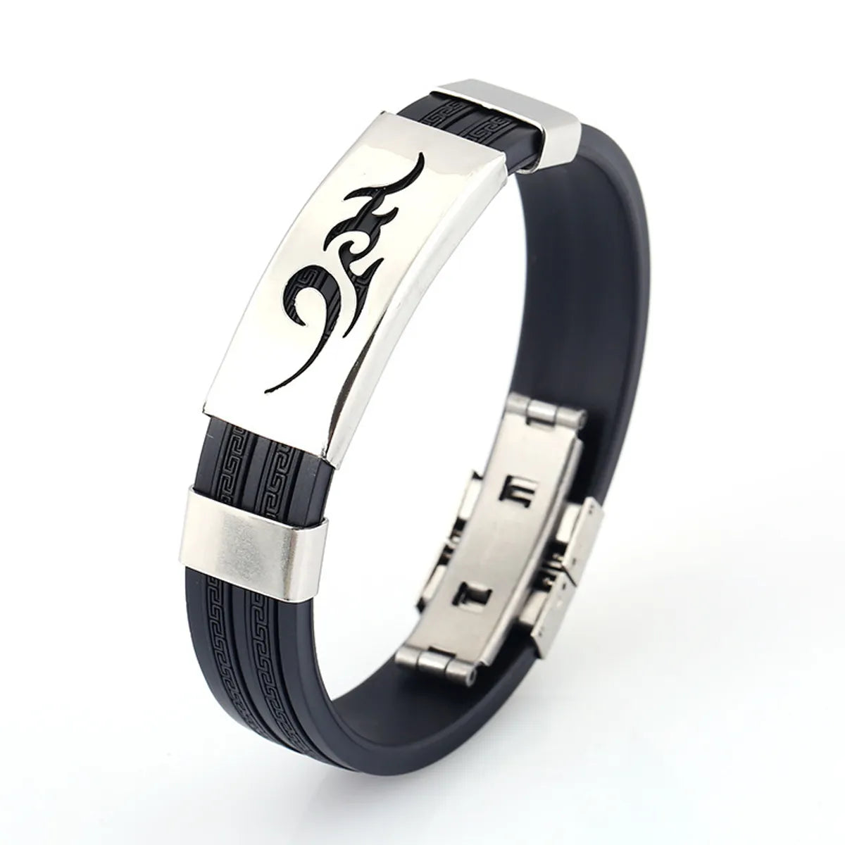 Geometric Titanium Steel No Inlaid Unisex Bracelets