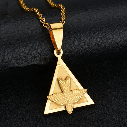 Titanium&stainless Steel Korea Geometric Necklace  (shell - Owl) Nhhf0180-shell-owl