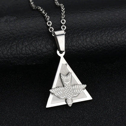 Titanium&stainless Steel Korea Geometric Necklace  (shell - Owl) Nhhf0180-shell-owl