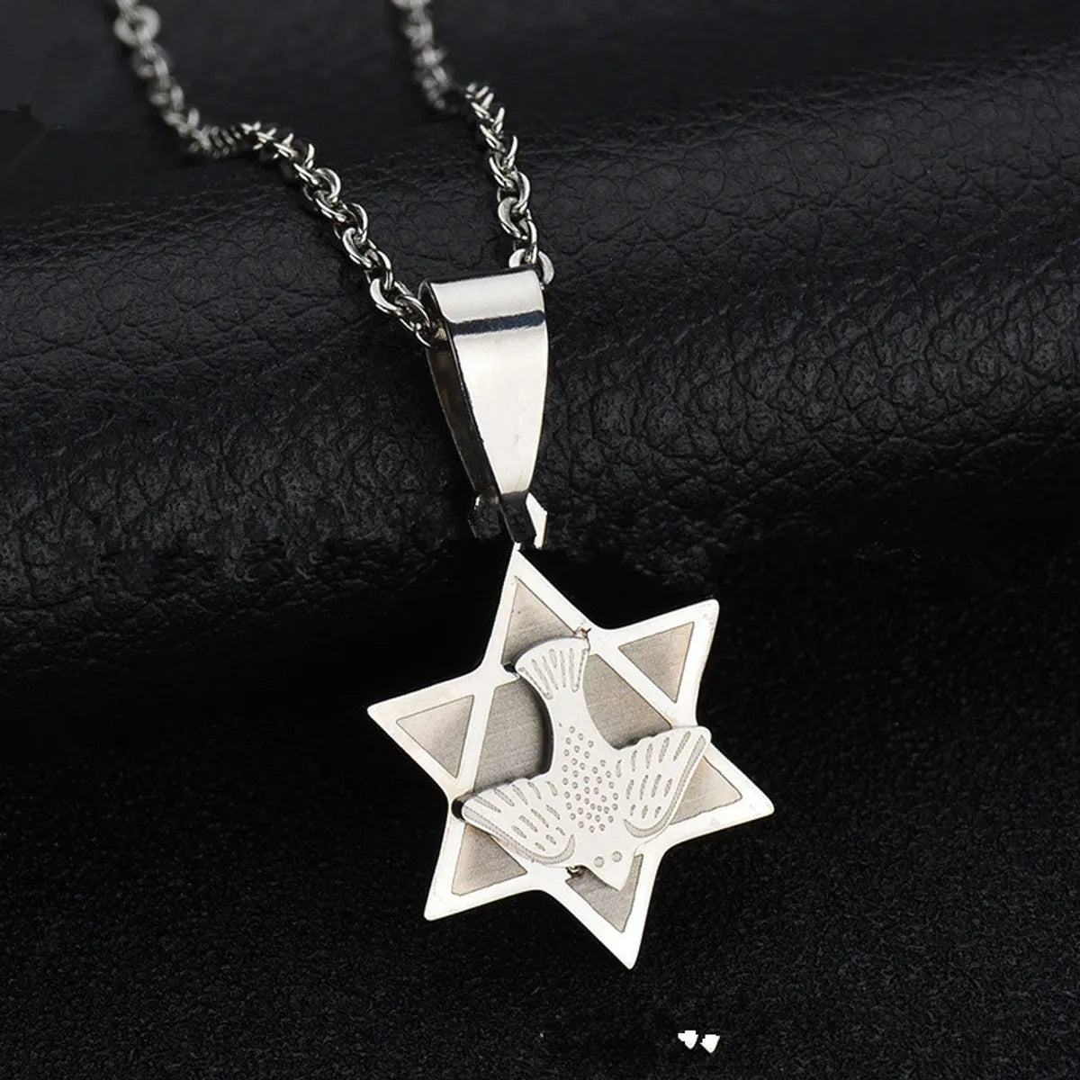 Titanium&stainless Steel Korea Geometric Necklace  (shell - Owl) Nhhf0180-shell-owl