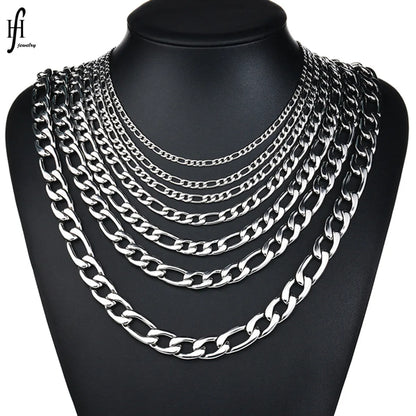 Titanium&Stainless Steel Simple Geometric Necklace  (Necklace Length 50cm Width 3.5mm) Nhhf1240-Necklace-Length-50cm-Width-3.5mm