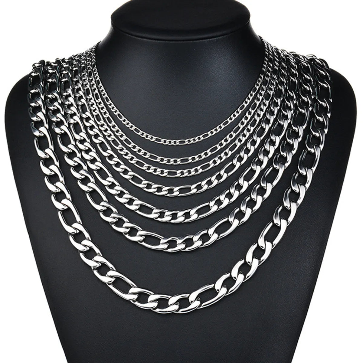 Titanium&Stainless Steel Simple Geometric Necklace  (Necklace Length 50cm Width 3.5mm) Nhhf1240-Necklace-Length-50cm-Width-3.5mm