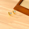 Titanium Steel 18K Gold Plated Elegant Simple Style Inlay Star Heart Shape Acrylic Earrings Anklet Necklace