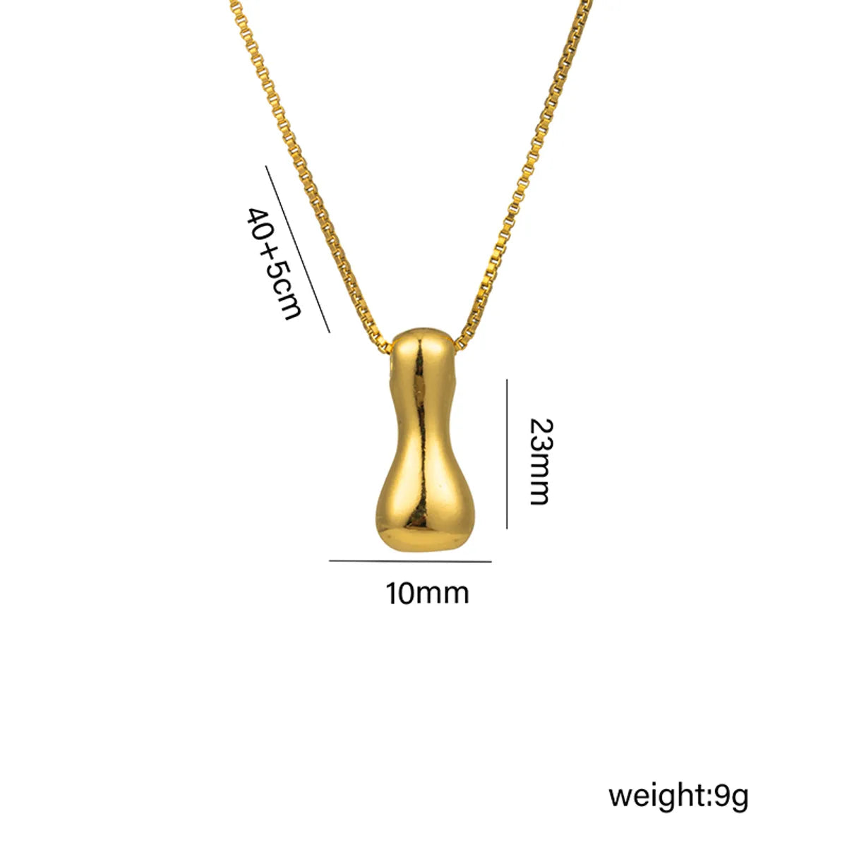 Wholesale Jewelry Hip-Hop Simple Style Letter Titanium Steel 18K Gold Plated Plating Pendant Necklace