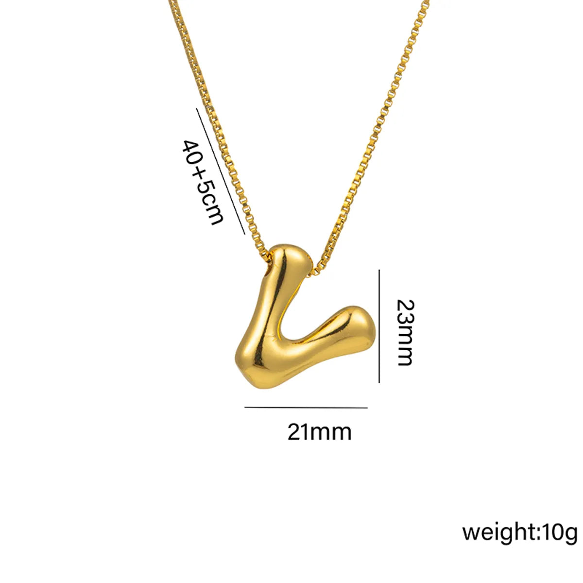 Wholesale Jewelry Hip-Hop Simple Style Letter Titanium Steel 18K Gold Plated Plating Pendant Necklace