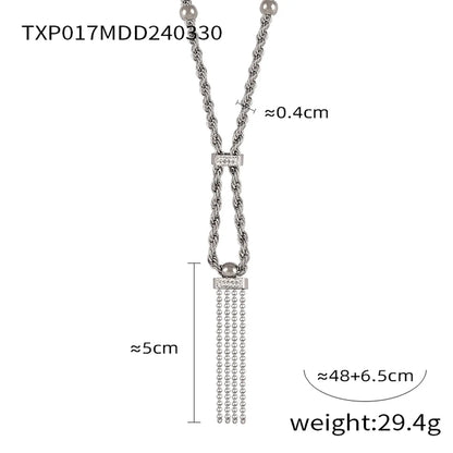 Titanium Steel 18K Gold Plated Lady Simple Style Classic Style Plating Inlay Twist Rhinestones Zircon Jewelry Set