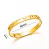 Modern Style Classic Style Heart Shape Titanium Steel 18K Gold Plated Zircon Bangle In Bulk