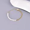 Wholesale Jewelry Simple Style Classic Style Pearl 304 Stainless Steel Titanium Steel Freshwater Pearl 18K Gold Plated Beaded Plating Bracelets Necklace